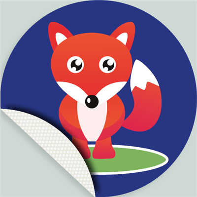 Adhésif distanciation sociale - Renard