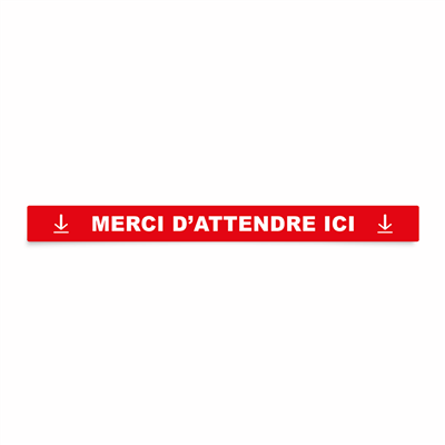 Bande adhésive MERCI D'ATTENDRE ICI
