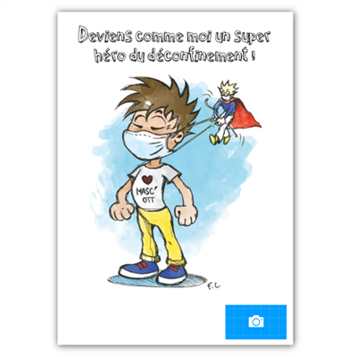 Affiche SUPER HERO MASQUÉ Personnalisable - Format A3