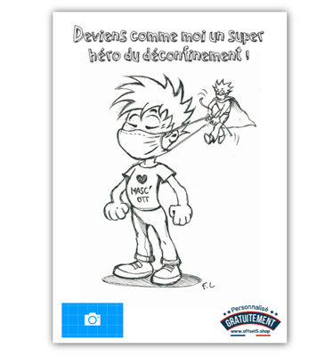 Visuel SUPER HERO MASQUÉ Personnalisable & Gratuit