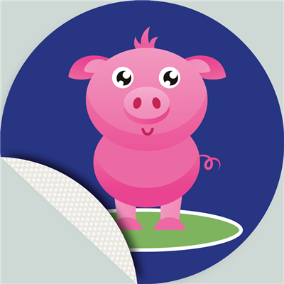 Adhésif distanciation sociale - Cochon