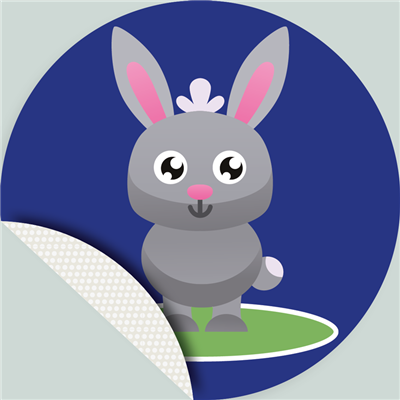 Adhésif distanciation sociale - Lapin