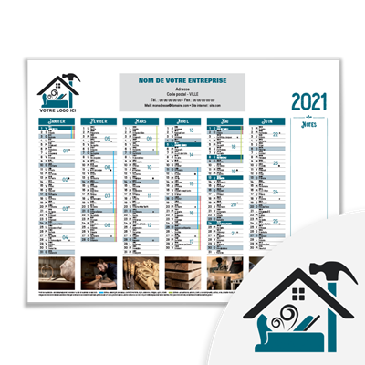 CALENDRIER DU MENUISIER FORMAT 21x27 - STYLE #3