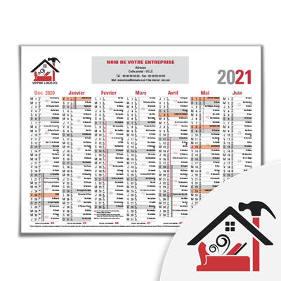 CALENDRIER DU MENUISIER FORMAT 21x27 - STYLE #1