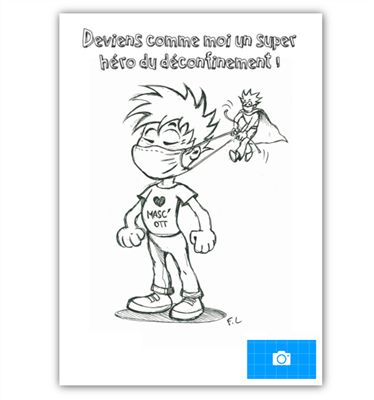 Affiche SUPER HERO MASQUÉ Personnalisable - Format A3